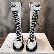 Alexander McQueen Tread Slick Calf-length Boots White Leather - 2