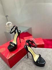 Christian Louboutin Loubi Queen Alta Black Smooth Leather 150 mm - 3
