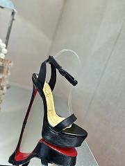 Christian Louboutin Loubi Queen Alta Black Smooth Leather 150 mm - 4