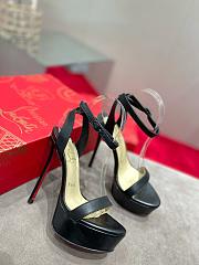 Christian Louboutin Loubi Queen Alta Black Smooth Leather 150 mm - 5