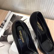 YSL Opyum Pumps In Black Smooth Leather With Gold-Tone Heel - 5