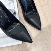YSL Opyum Pumps In Black Smooth Leather With Gold-Tone Heel - 2
