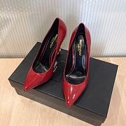 YSL Opyum Pumps In Red Patent Leather With Gold-Tone Heel - 3