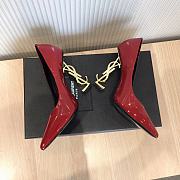 YSL Opyum Pumps In Red Patent Leather With Gold-Tone Heel - 5