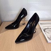YSL Opyum Pumps In Black Patent Leather With Silver-Tone Heel - 1