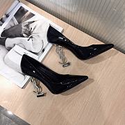 YSL Opyum Pumps In Black Patent Leather With Silver-Tone Heel - 5