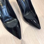 YSL Opyum Pumps In Black Patent Leather With Silver-Tone Heel - 6