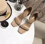 YSL Opyum Sandals In Beige Suede With Gold-Tone Heel - 6