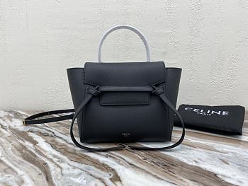 Celine Nano Belt Bag In Grained Calfskin Black 20x20x10 cm