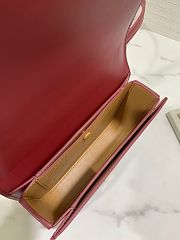 Loewe Small Goya Bag In Silk Calfskin Deep Red 19 x 6 x 13.5 cm - 5