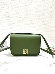 Loewe Small Goya Bag In Silk Calfskin Avocado Green 19 x 6 x 13.5 cm - 1