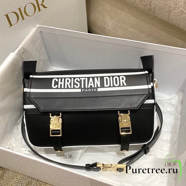Dior Small Diorcamp Bag Black and White Smooth Calfskin 23 cm - 1