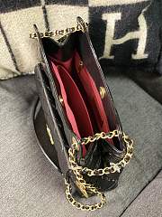 Chanel Hobo Bag Glossy Calf Leather & Gold Plated Metal Black AS3690 - 2