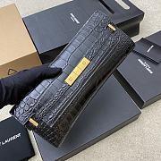 YSL Manhattan Clutch In Crocodile-Embossed Leather Black 31x14x3 cm - 3