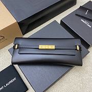 YSL Manhattan Clutch In Box Saint Laurent Leather Black 31x14x3 cm - 1