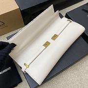 YSL Manhattan Clutch In Box Saint Laurent Leather White 31x14x3 cm - 3