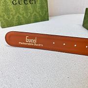 Gucci Belt With G Golden Buckle Light Brown Width 4cm  - 5