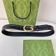 Gucci Belt With G Golden Buckle Black Width 4cm - 3