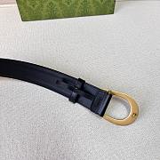 Gucci Belt With G Antique Gold-toned Buckle Black Width 4cm - 2
