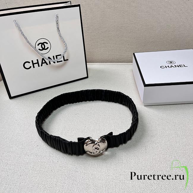 Chanel Lambskin Silver Heart Belt AA8552 - 1
