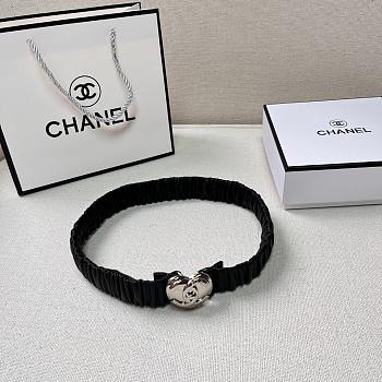 Chanel Lambskin Silver Heart Belt AA8552
