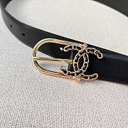 Chanel Calfskin Woven Leather CC Belt Gold-tone Metal AA6901 - 3
