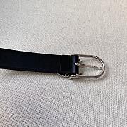 Chanel Calfskin Woven Leather CC Belt Silver-tone Metal AA6901 - 2