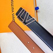LV Monument Outline 35mm Reversible Belt Silver-color Hardware Black/Brown - 5