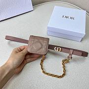 Dior Caro Belt With Removable Pouch Dusty Pink 15 mm - 2