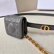Dior Caro Belt With Removable Pouch Gray 15 mm - 4