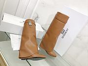 Givenchy Shark Lock Boots in Brown Leather - 6