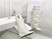 Givenchy Shark Lock Boots in White Leather - 5