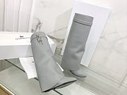 Givenchy Shark Lock Boots in Gray Leather - 6