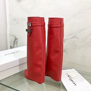 Givenchy Shark Lock Boots in Red Leather - 3