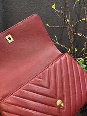 Chanel Coco Grained Calfskin V Quilting Flap Bag Red 29×18×12cm - 2