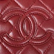 Chanel Small Vanity Case Calfskin & Gold-Tone Metal Red AS3344 Size 15 cm - 4