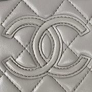 Chanel Small Vanity Case Calfskin & Gold-Tone Metal Gray AS3344 Size 15 cm - 2