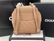 Chanel 22B Beige Caviar Leather Backpack AS3531 23x25x15 cm - 5