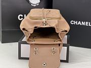 Chanel 22B Beige Caviar Leather Backpack AS3531 23x25x15 cm - 4