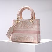 DIOR | Medium LADY D-LITE Pink Bag - M0565O - 24cm - 5