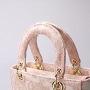 DIOR | Medium LADY D-LITE Pink Bag - M0565O - 24cm - 4