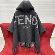 Fendi Poncho Grey wool and cashmere poncho - 3