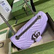 Gucci GG Marmont Small Shoulder Bag Lilac 443497 size 26x15x7 cm - 6
