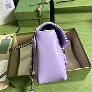 Gucci GG Marmont Small Shoulder Bag Lilac 443497 size 26x15x7 cm - 5