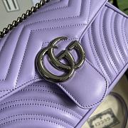 Gucci GG Marmont Small Shoulder Bag Lilac 443497 size 26x15x7 cm - 2