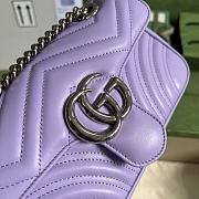 GUCCI GG Marmont Mini Shoulder Bag Lilac 443497 size 23x14x6 cm - 6