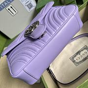 GUCCI GG Marmont Mini Shoulder Bag Lilac 443497 size 23x14x6 cm - 3