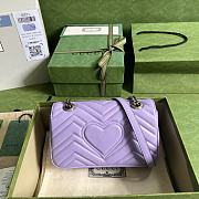 GUCCI GG Marmont Mini Shoulder Bag Lilac 443497 size 23x14x6 cm - 2