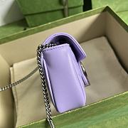 Gucci GG Marmont Super Mini Bag Lilac 476433 Size 16.5x10.2x5.1 cm - 5