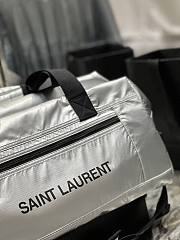 YSL Nuxx Duffle In Nylon Silver 581374 size 50 x 26 x 25 cm - 3